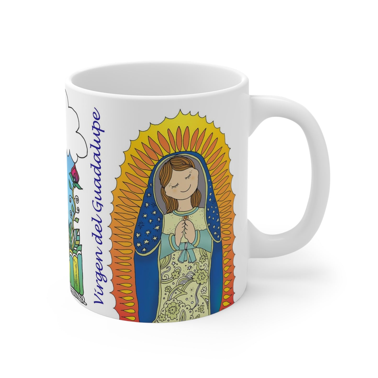Nuestra Señora de Guadalupe que embellece nuestra taza.