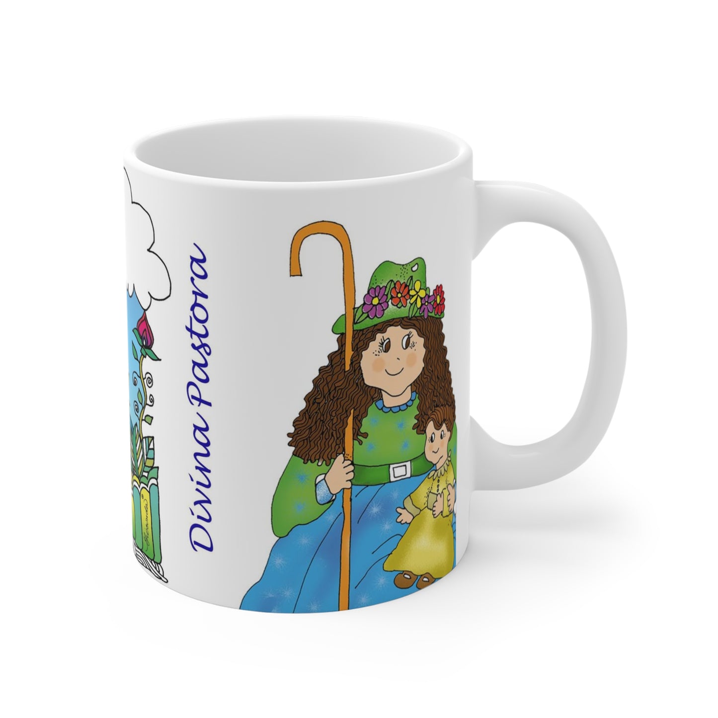 Nuestra venerada  Divina Pastora que enriquece nuestra taza.