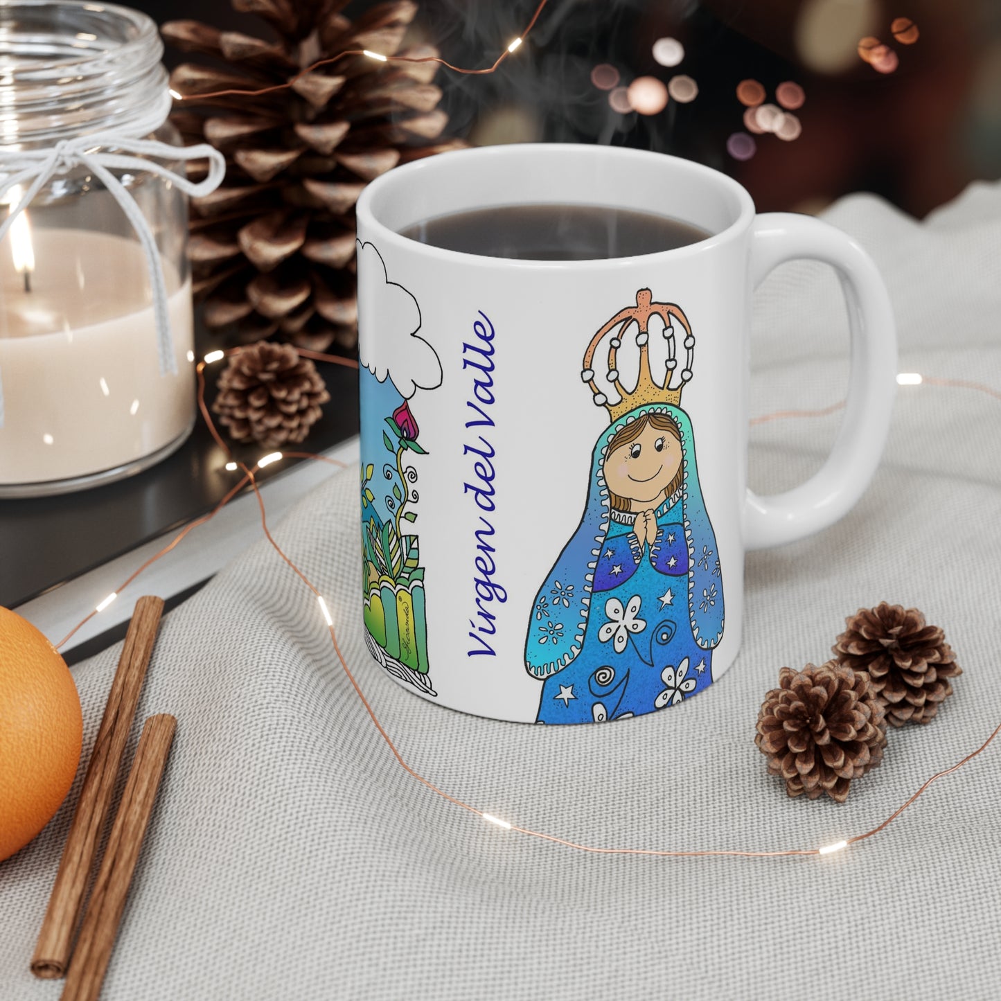 La Virgen del Valle que realza nuestra taza.