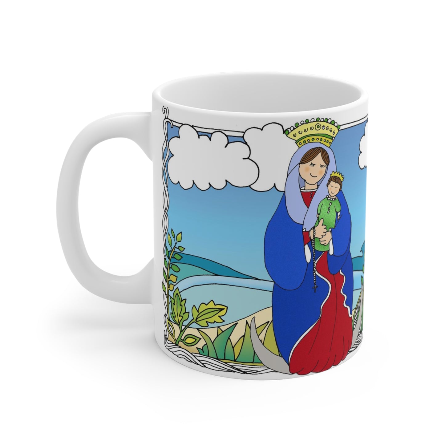 Nuestra Señora del Rosario de Chiquinquirá, que adorna nuestra taza.