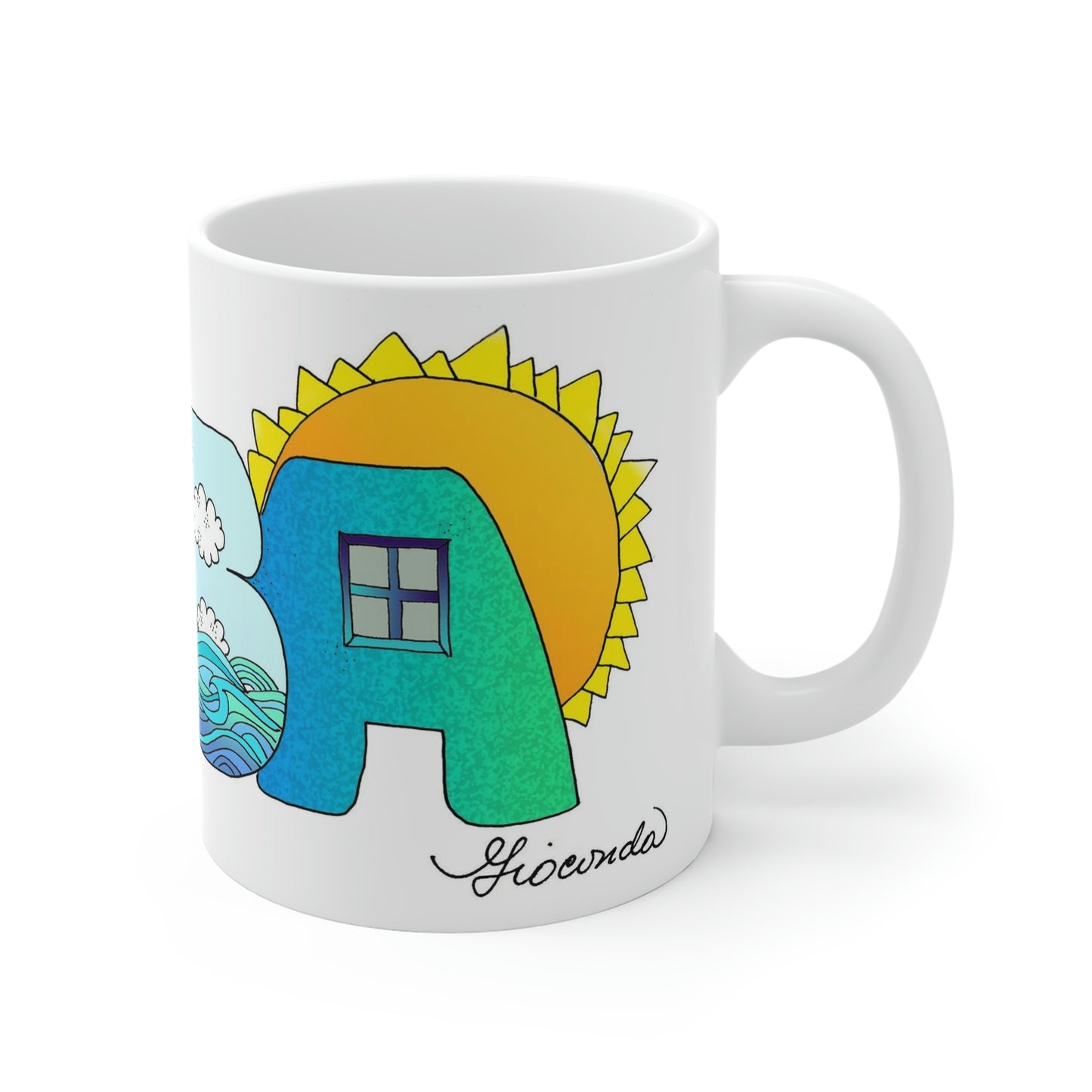 Inspiradas en las maravillosas playas de Cuba, Gioconda Vivas presenta tazas que reflejan su talento como artista, giocondavivas.com