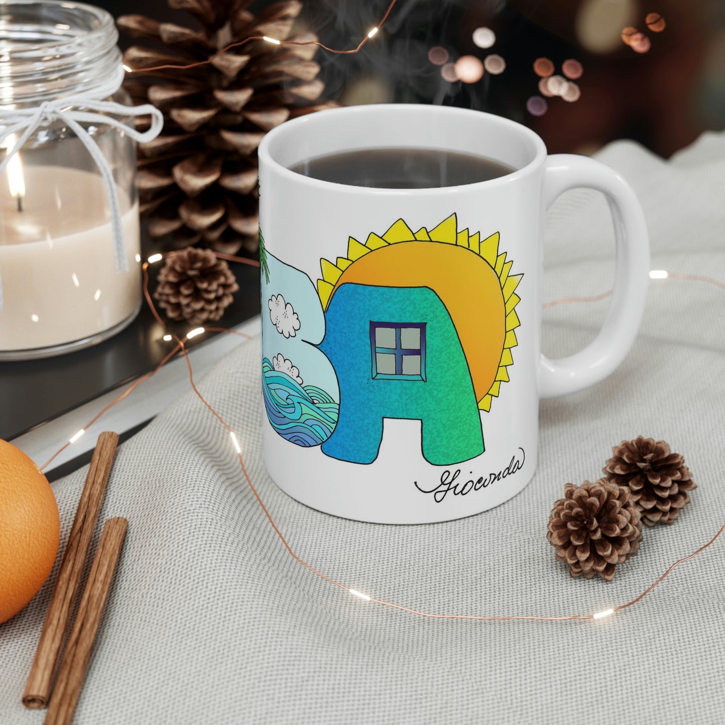 Inspiradas en las maravillosas playas de Cuba, Gioconda Vivas presenta tazas que reflejan su talento como artista, giocondavivas.com