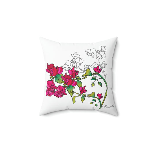 Buganvilla (Trinitaria) Square Pillow